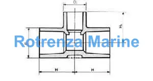 TEE PVC FOR WATER SUPPLY, SIZE 150X150