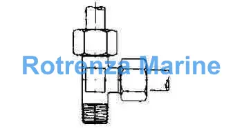 RUN TEE MALE COMPRESSION STEEL, 15MMXPT3/8 400KG