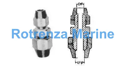 UNION COUPLING REDUCING FLARED, BRASS 1/4"X1/2"