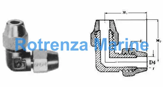 ELBOW FLARED 90DEG BRASS, 6X6MM