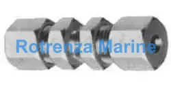 UNION BULKHEAD FLARELESS BRASS, 8MMXPF1/4