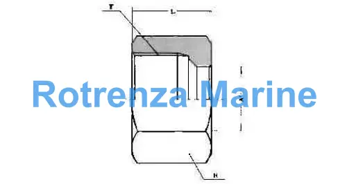 NUT BRASS FOR FLARELESS TUBE, FITTING 25MM
