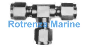 TEE UNION STAINLESS STEEL 8MM, FLARELESS