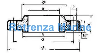 FLANGE STEEL WELDING SLIP-ON, BOSS TYPE ANSI 150LBS-1-1/4"
