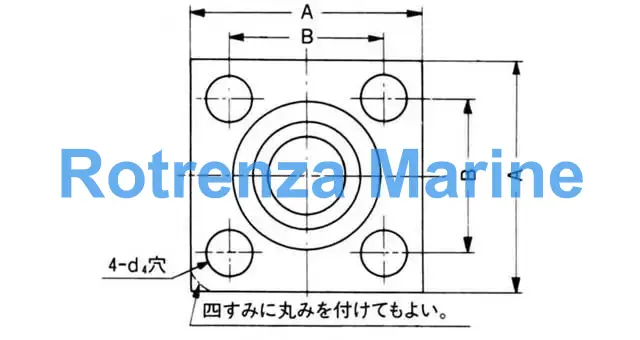 FLANGE SQUARE PIPE WELDING, CAP SCREW W/GROOVE SSA 25MM 