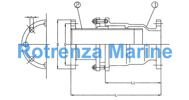 EXPANSION JOINT SLEEV TYPE, DUCTILE IRON 16KG 300MM L588MM