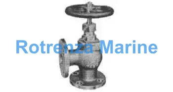 ANGLE VALVE BRONZE FLANGED-END, F7302 5KG-32MM