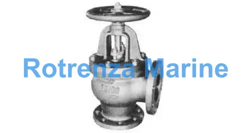 ANGLE VALVE SCREW DOWN CHECK, C-IRON FLANGED F7354 5KG-100MM