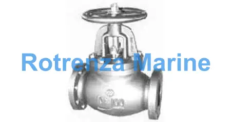 GLOBE VALVE SCREW DOWN CHECK, C-IRON FLANGED F7375 10KG-50MM