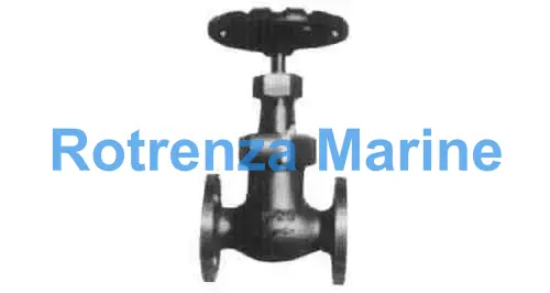 GLOBE VALVE S/D CHECK BRONZE, FL'GED U-BONNET F7411 5KG-20MM