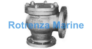 ANGLE VALVE LIFT CHECK C-IRON, FLANGED F7359 5KG-125MM