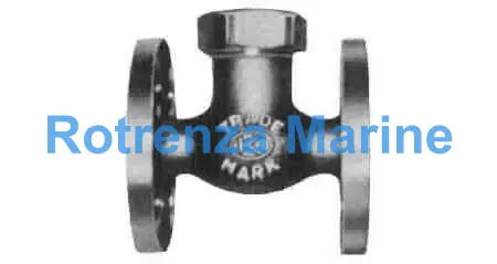 GLOBE VALVE LIFT CHECK BRONZE, FL'GED U-BONNET F7415 5KG-40MM
