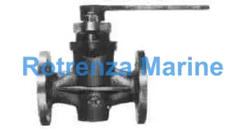 COCK 2-WAY BRONZE FLANGED, F7381 5KG-32MM