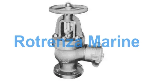 ANGLE HOSE VALVE CAST-IRON, FLANGE&COUPLING F7333 10K-50MM