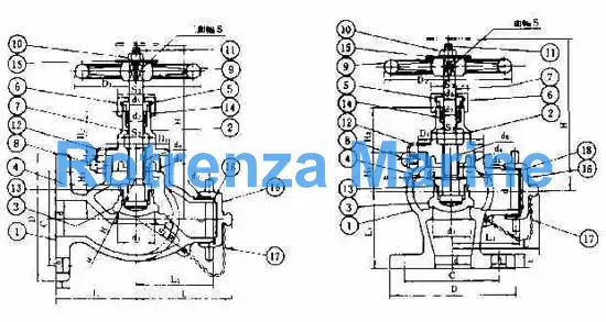ANGLE HOSEVALVE BRONZE W/SCREW, ANSI-NFPA JMS7305 10K-2-1/2"