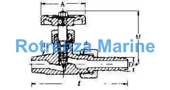 NEEDLE VALVE STRAIGHT BRASS, HOSE END&MALE THREAD 8X1/8