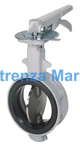 BUTTERFLY VALVE SEMI-LUGGED, W/LOCK LEVER 6"