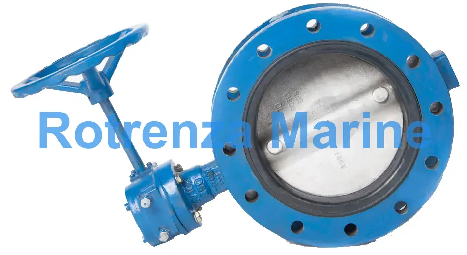 BUTTERFLY VALVE DOUBLE FLANGED, W/GEAR N.CAST IRON 5KG 80MM