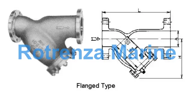 Y-STRAINER BRONZE FLANGED-END, 10KG-20A