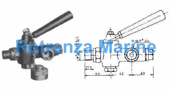 COCK INDICATOR FOR B&W TYPE, WITH FURTHER DETAIL