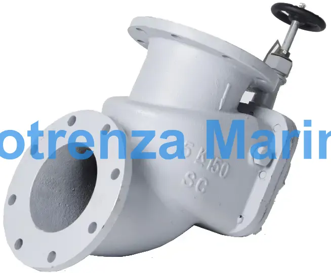 STORM VALVE ANGLE TYPE, W/HANDLE CAST STEEL 10K 200MM