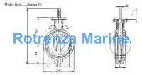 VALVE BUTTERFLY CAST IRON DIN, WAFER TYPE SERIES 50 80MM