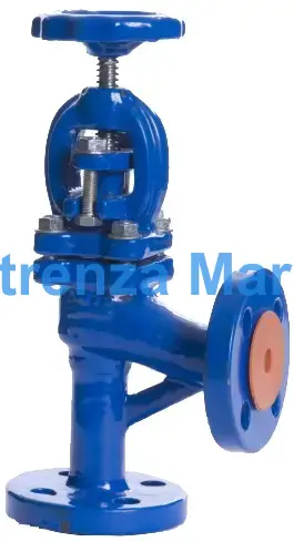 ANGLE VALVE SCREW DOWN CHECK, CAST IRON FLANGED PN16 DN40
