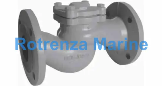 CHECK VALVE DIN C/IRON FLANGED, LIFT TYPE PN16 #77 DN 15