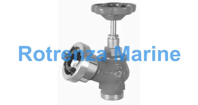 FIRE/DECKWASH VALVE DIN 30DEG., ANGLE COPPER ALLOY #905 1-1/4"