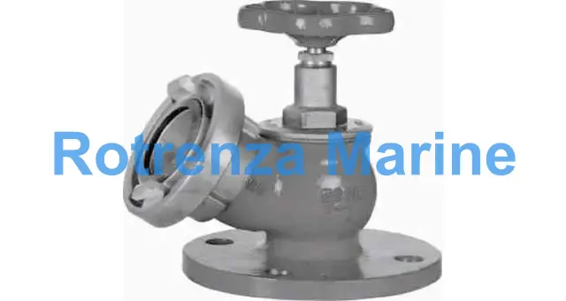 FIRE/DECKWASH VALVE DIN 30DEG., COPPER ALLOY PN16 #907 25MM