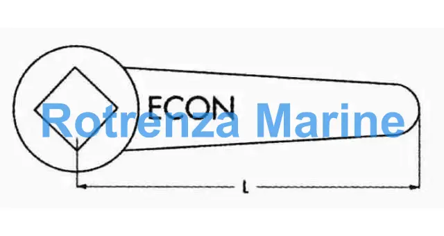 COCK WRENCH DIN MALLEABLE IRON, 12MM