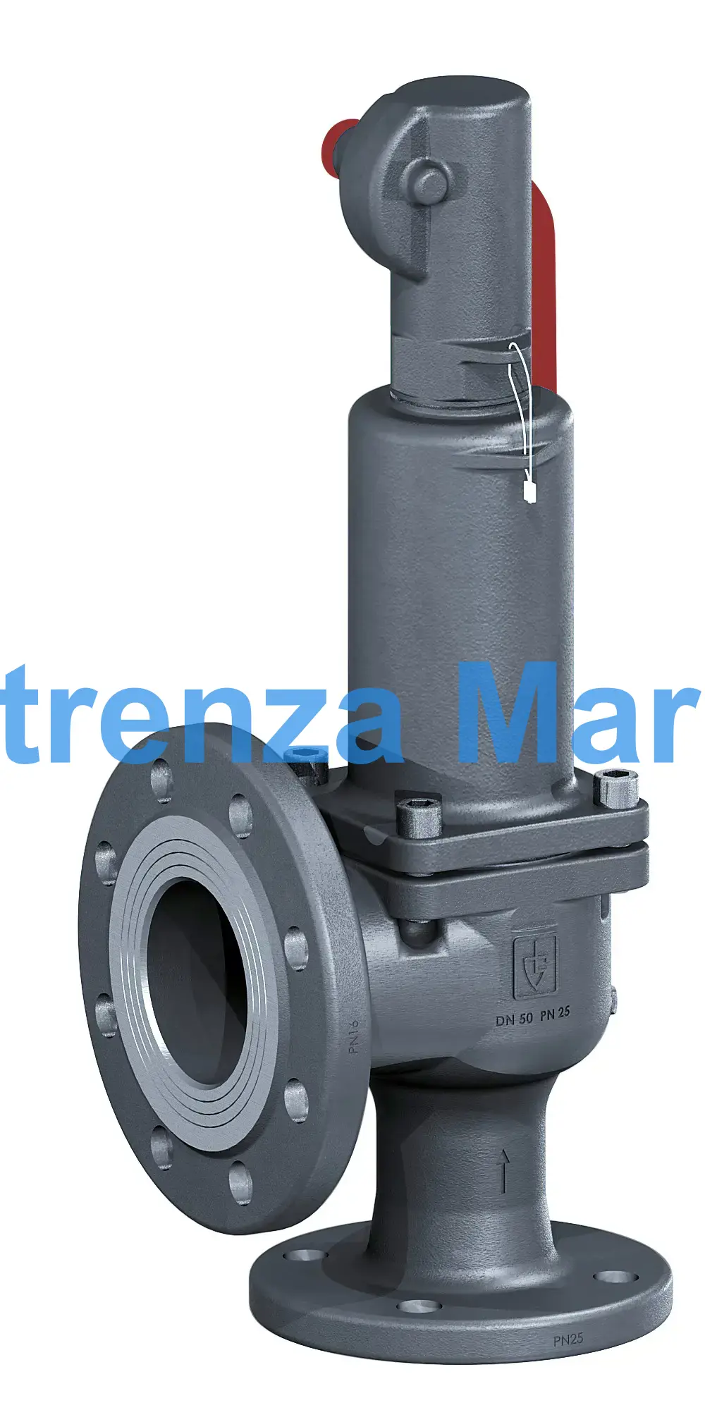 VALVE SAFETY CAST IRON 352TGFL, GASTIGHT W/LEVER HDL PN40 DN40 