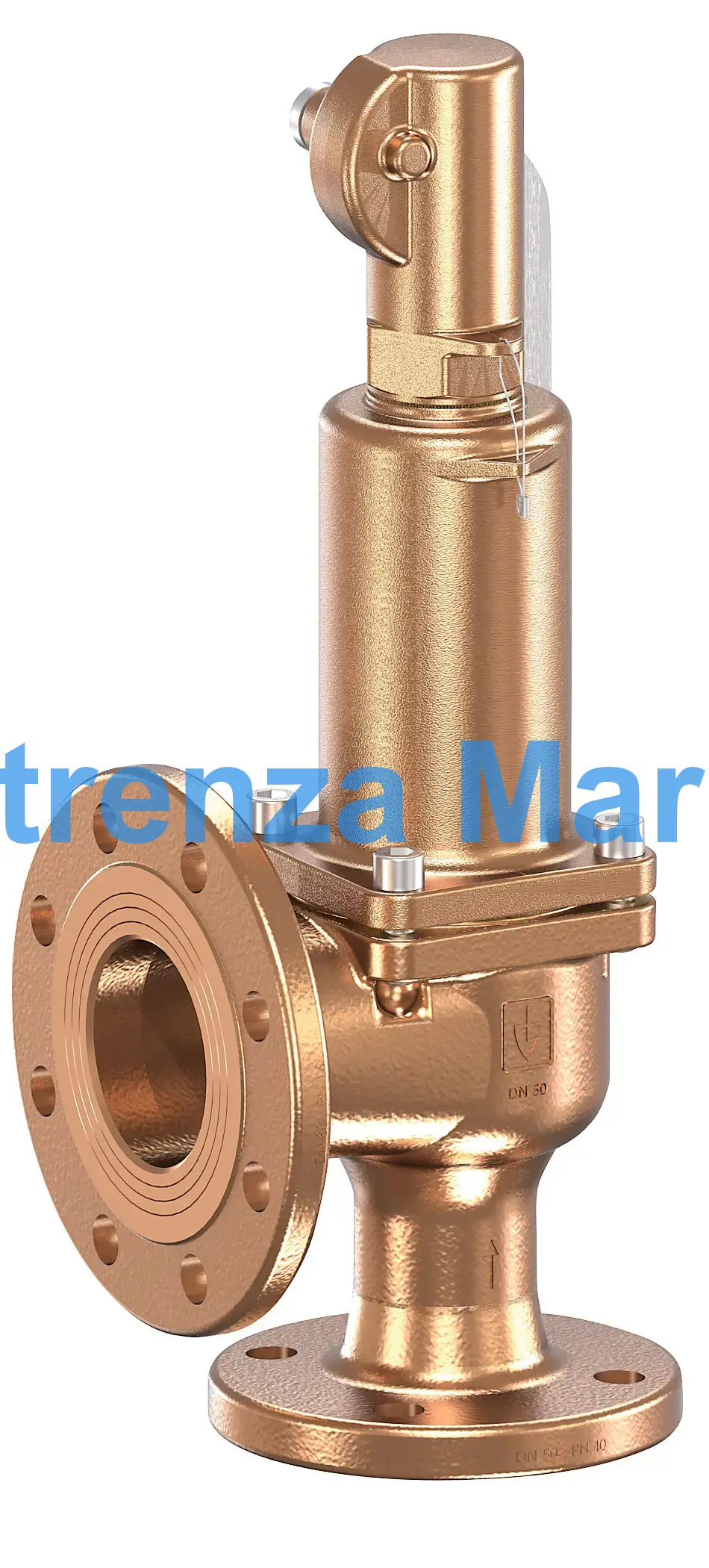 VALVE SAFETY GUNMETAL #852TGFL, DIN GASTIGHT W/LEVER PN40 DN50 