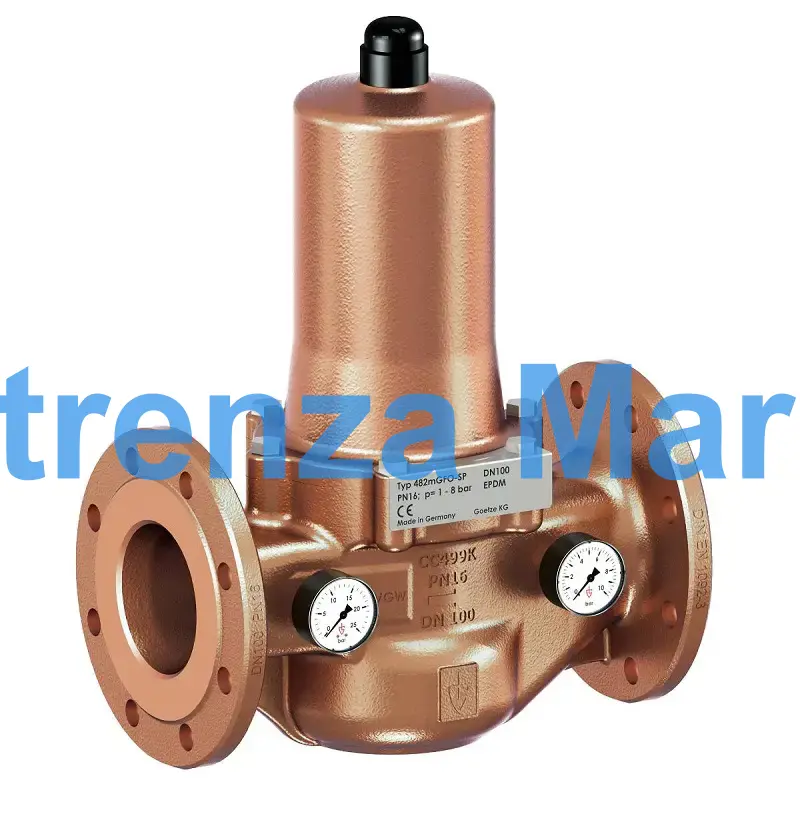 VALVE PRESS REDUCING W/FLANGE, PN40 GUNMETAL 682MGFO-SP DN100