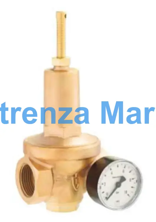 VALVE PRESSURE REDUCE DIN #683, RED BRASS 1" SOCKET JOINT 