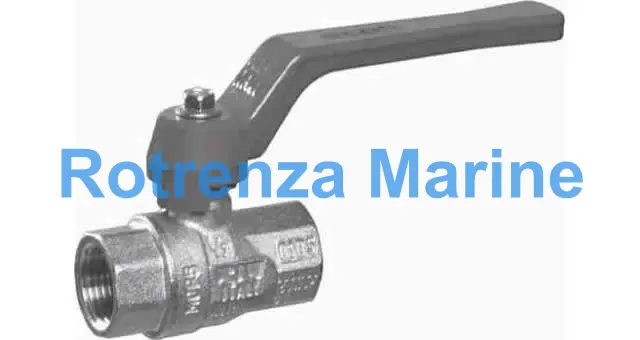 BALL VALVE DIN FORGED BRASS, FULL BORE SCREWED #1607 1-1/4"