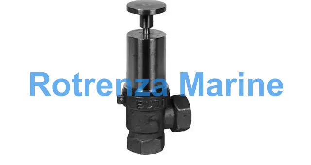 SAFETY VALVE DIN BRASS SCREWED, W/LIFTING LEVER #518 1-1/4"