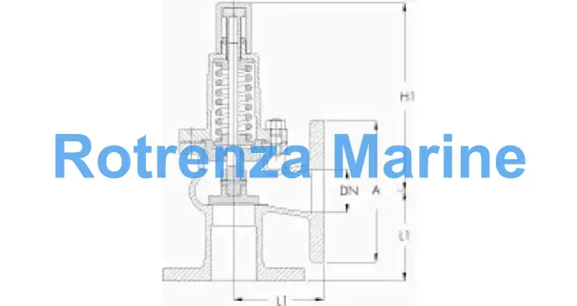 OVER FLOW VALVE DIN BRONZE, FLANGED END ANGLE #524 DN 65
