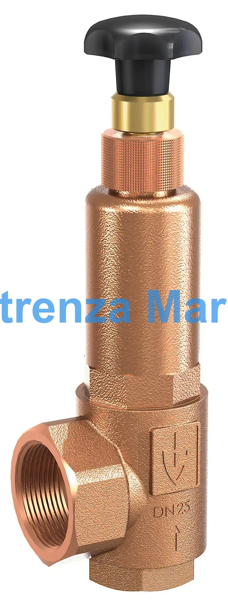 VALVE OVERFLOW GUNMETAL, S.STEEL SPRING #853BGFO DIN 40