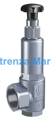 VALVE OVERFLOW S.STEEL, S.STEEL SPRING #453BGFO DIN 20