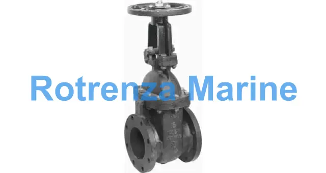 GATE VALVE ANSI 125 CAST IRON, BRONZE TRIM FLANGED #1800 6"