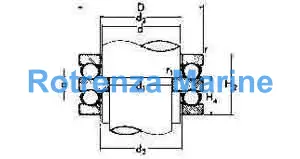 BALL BEARING DOUBLE THRUST, WITH FLAT SEAT NO.52208