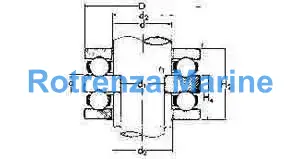 BALL BEARING DOUBLE THRUST, WITH FLAT SEAT NO.52318