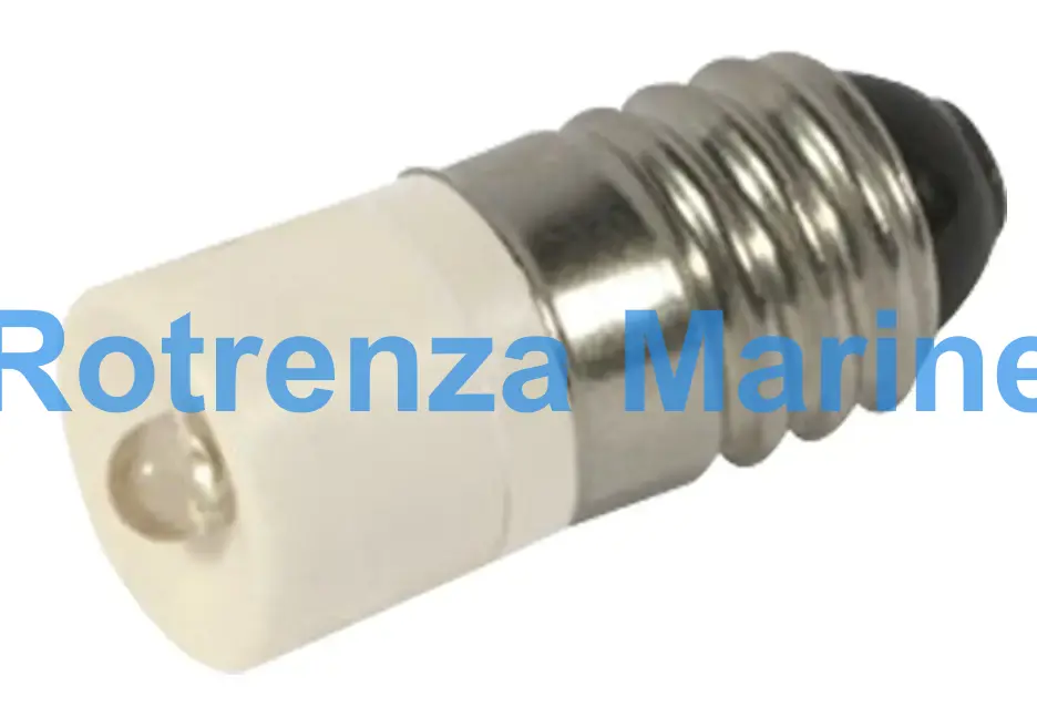 LAMP INDICATOR SINGLE LED E10, 10X24MM 12VOLT WHITE 