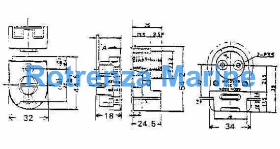 FL-LAMP HOLDER PHENOL RESIN, KOKOSHA KL-238 600V 660W