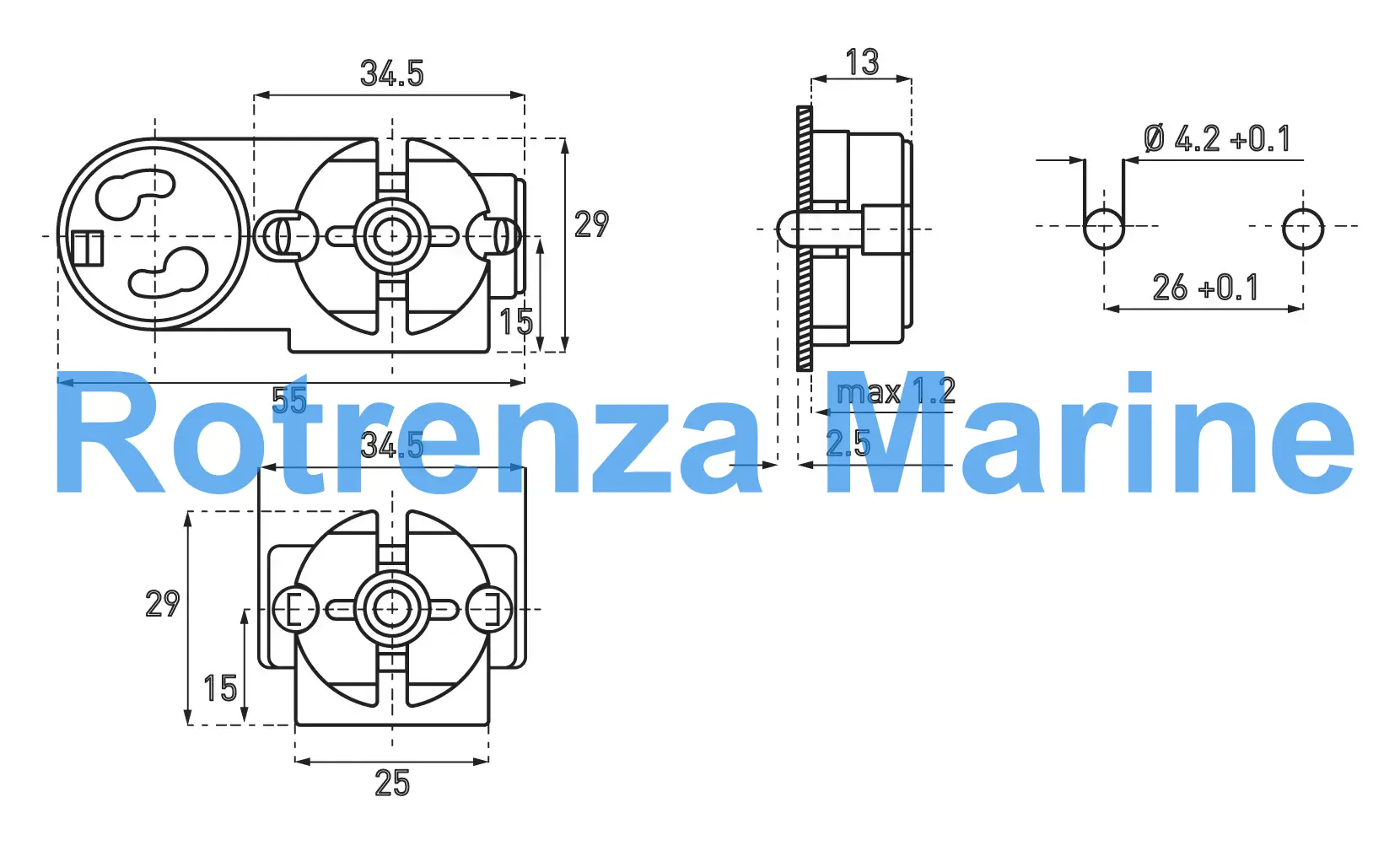 FL-LAMP HOLDER SIDE MOUNTING, ROTOR W/O STARTER HOLDER 2A