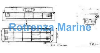 FL CEILING LIGHT WATERTIGHT, W/GUARD 100/115V KGW402 40WX2