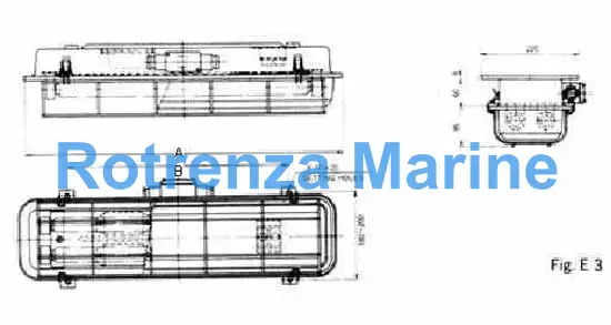 FL CEILING LIGHT W.T. W/GLOBE, & GUARD AC220V KAW202 20WX2
