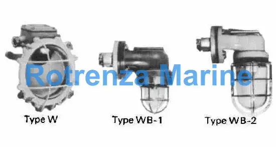 WALL LIGHT MARINE WATERTIGHT, TYPE WB-2 E-26 60W