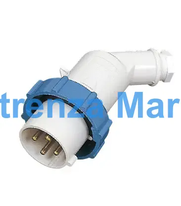 PLUG OFFSET WATERTIGHT IEC, 3P+E AC200-250V BLUE PI2-3B